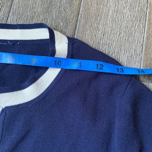 Navy/White Cardigan, size M - Picture 4 of 6